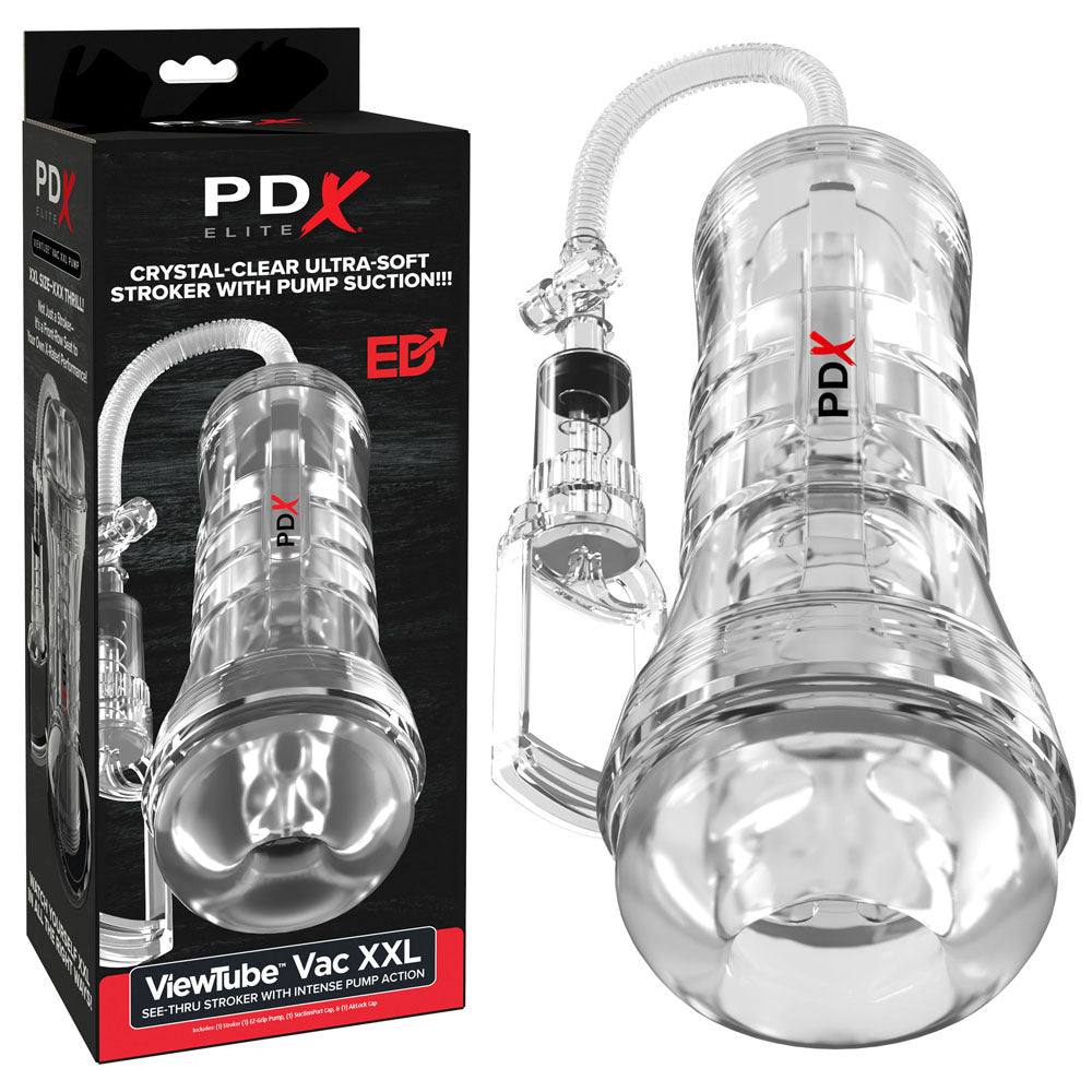 PDX Elite ViewTube Vac XXL Pump Stroker - Vagina Stroker with Suction Pump