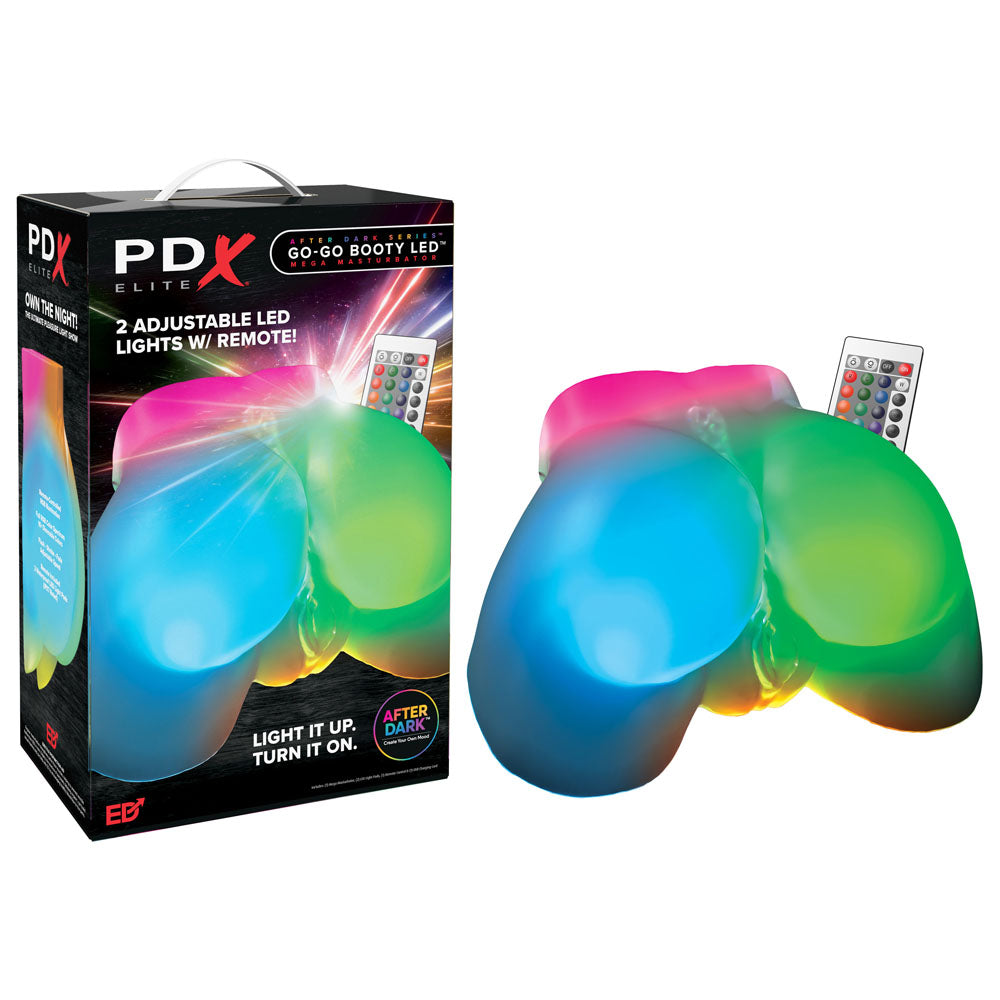 PDX Elite Go-Go Booty LED Mega Masturbator - with LED Doggy-Style Masturbator