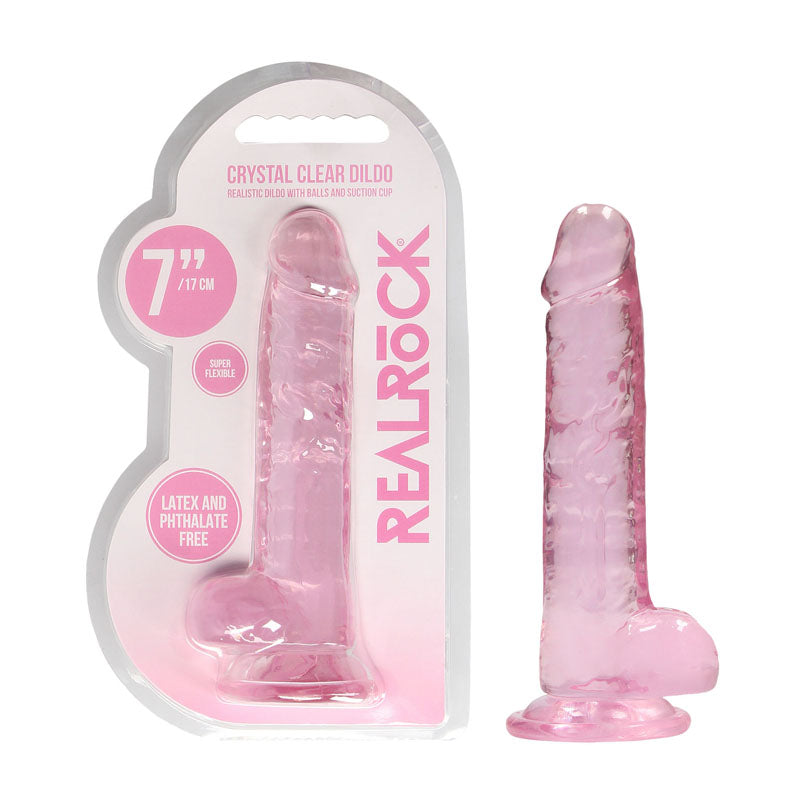REALROCK 7'' Realistic Dildo With Balls -  17.8 cm Dong