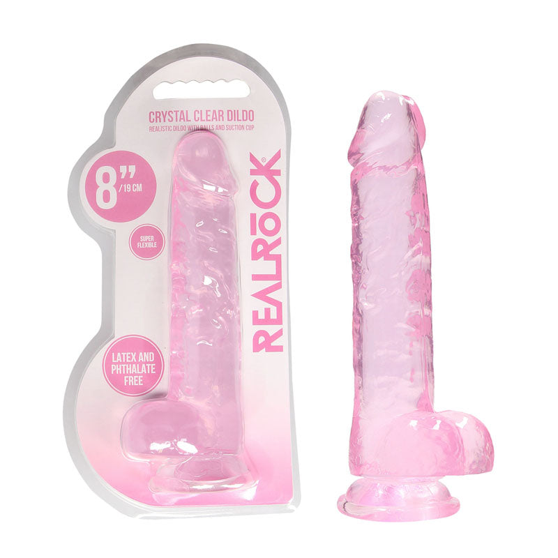 REALROCK 8'' Realistic Dildo With Balls - 20.3 cm Dong
