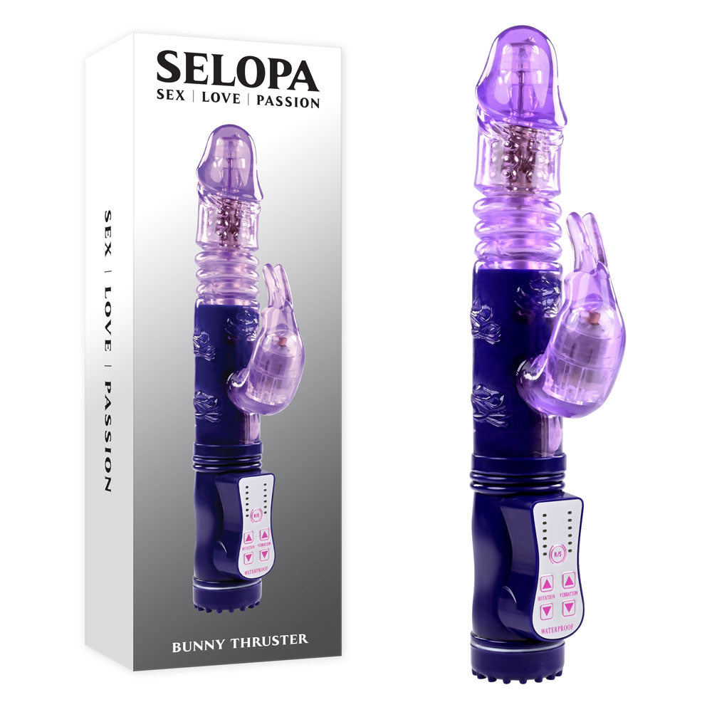 Selopa BUNNY THRUSTER - 24.8 cm Thrusting Rabbit Vibrator