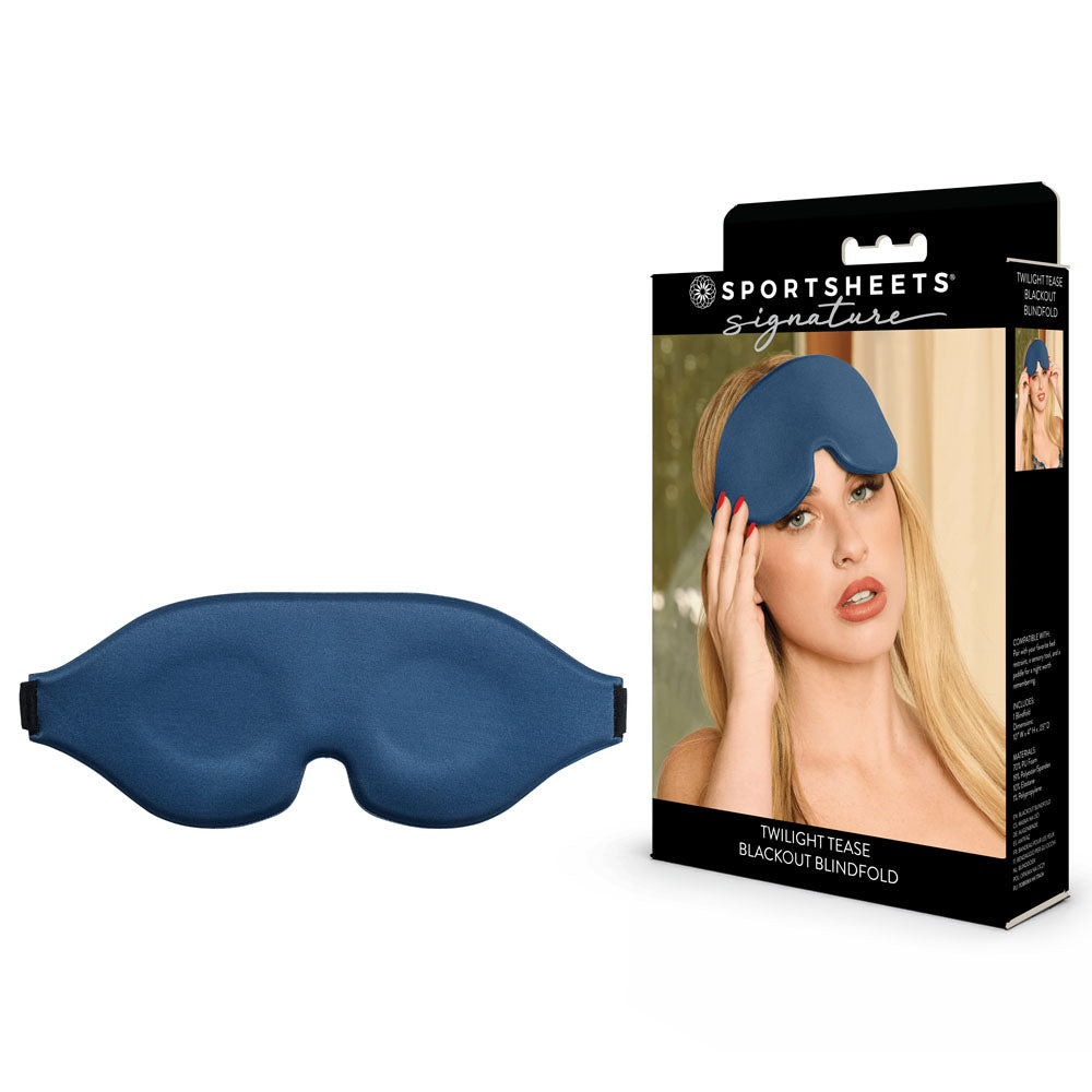 SPORTSHEETS Signature Twilight Tease Blackout Blindfold - Eye Mask