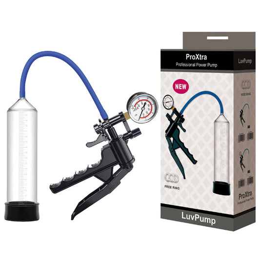 LuvPump ProXtra Professional Gauge Power Pump -  Penis Pump with Pressure Gauge