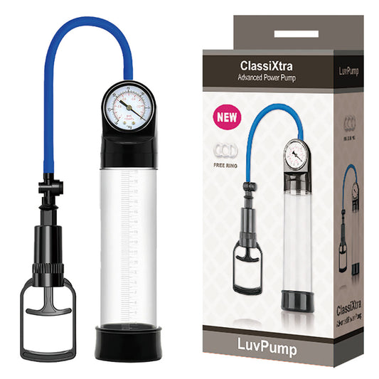 LuvPump ClassiXtra Advanced Power Pump -  Penis Pump with Pressure Gauge
