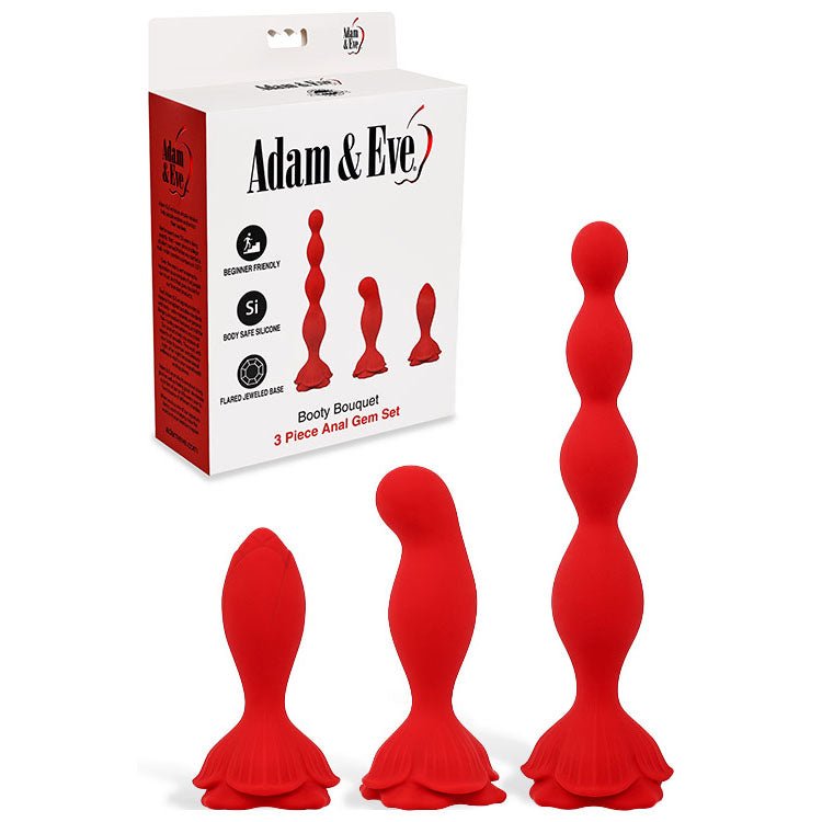 Adam & Eve BOOTY BOUQUET - Anal Training Kit - Set of 3 Sizes - Pleasure Den