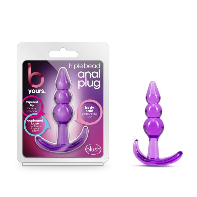 B Yours Triple Bead Anal Plug - 9.5 cm Butt Plug - Pleasure Den