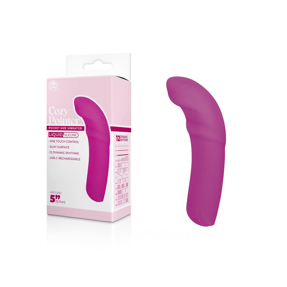 Cozy Pointer - 12.7 cm USB Rechargeable Curved Mini Vibrator - Pleasure Den