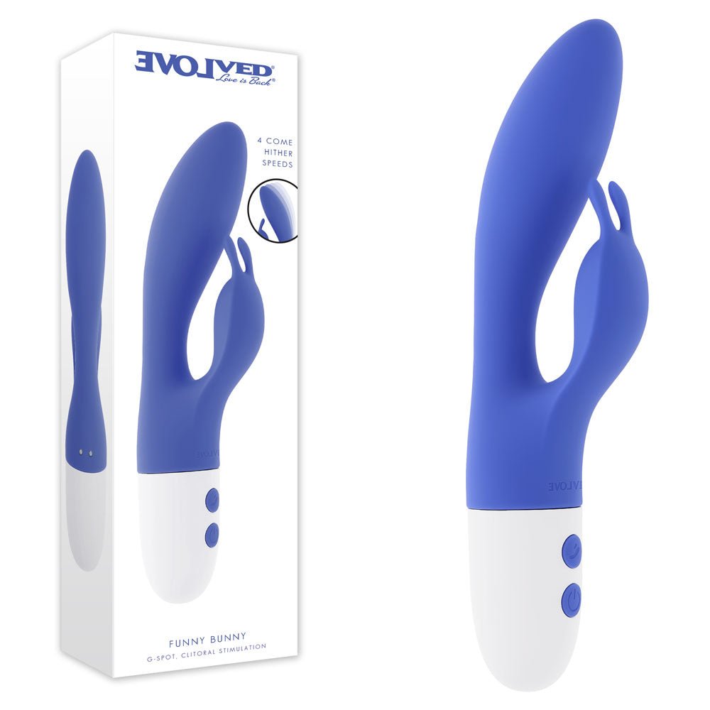 Evolved FUNNY BUNNY - 20 cm USB Rechargeable Rabbit Vibrator - Pleasure Den