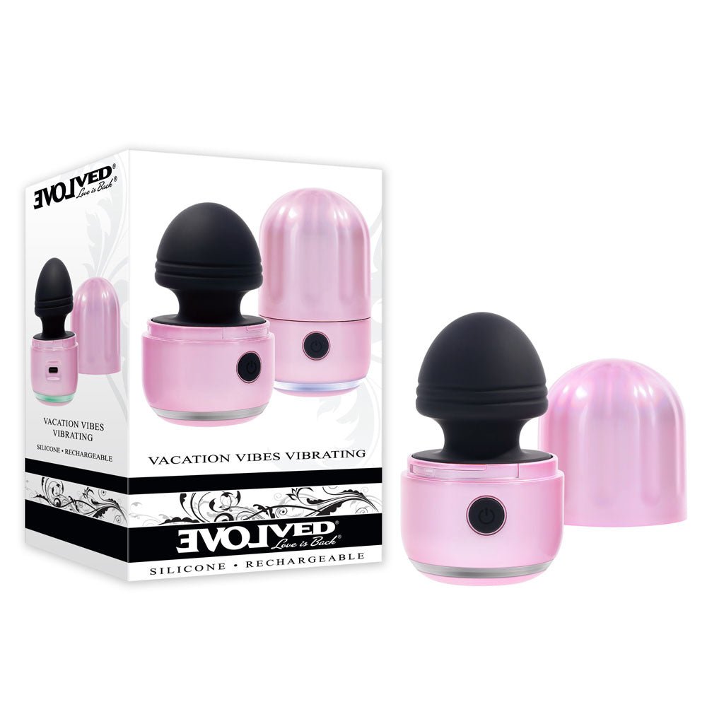 Evolved VACATION VIBES - VIBRATING - /Black 8.5 cm USB Rechargeable Vibrating Stimulator - Pleasure Den