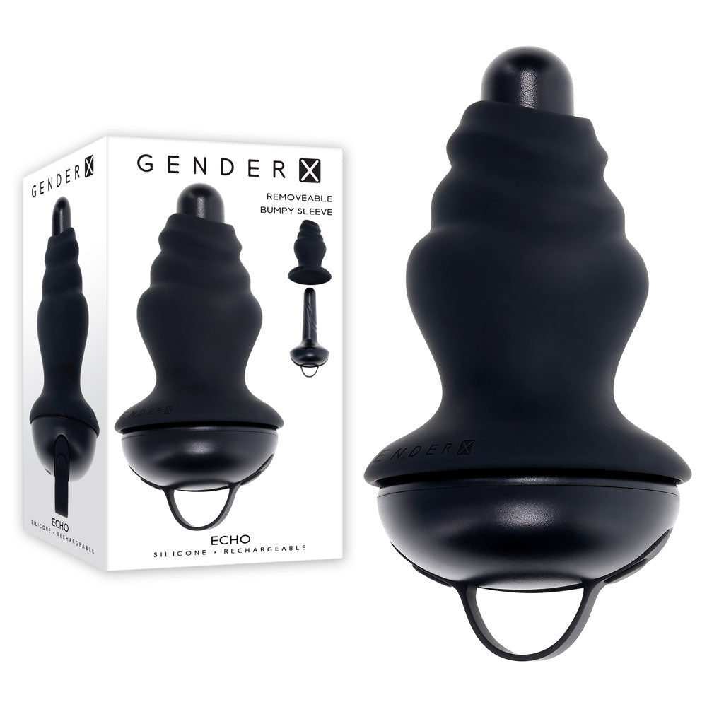 Gender X ECHO - 15.3 cm USB Rechargeable Butt Plug - Pleasure Den