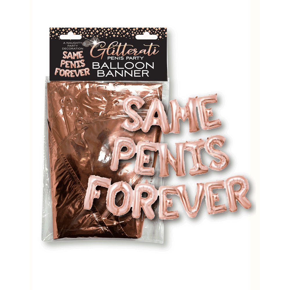 Glitterati Same Penis Forever Balloon Banner - Hen's Party Decoration - Pleasure Den