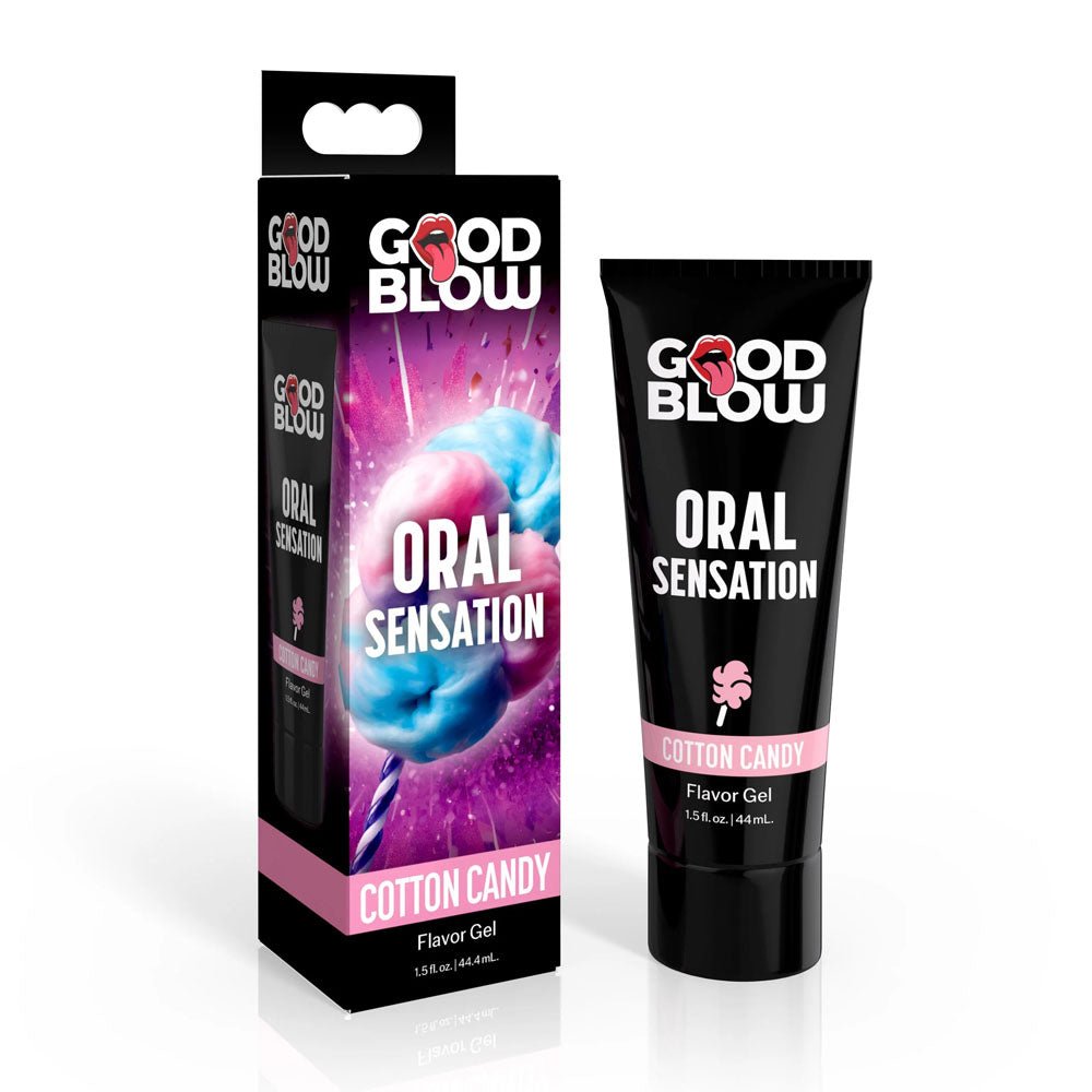 Good Blow Oral Sensation Gel - Cotton Candy - Cotton Candy Flavoured Oral Sex Gel - 44 ml Tube - Pleasure Den