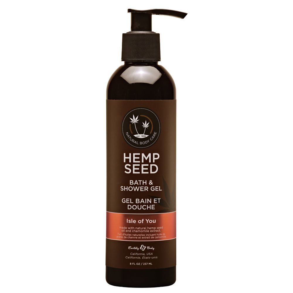 Hemp Seed Bath & Shower Gel - Isle Of You - Isle Of You (Coconut Water, Citrus & Vanilla) Scented - 237 ml Bottle - Pleasure Den
