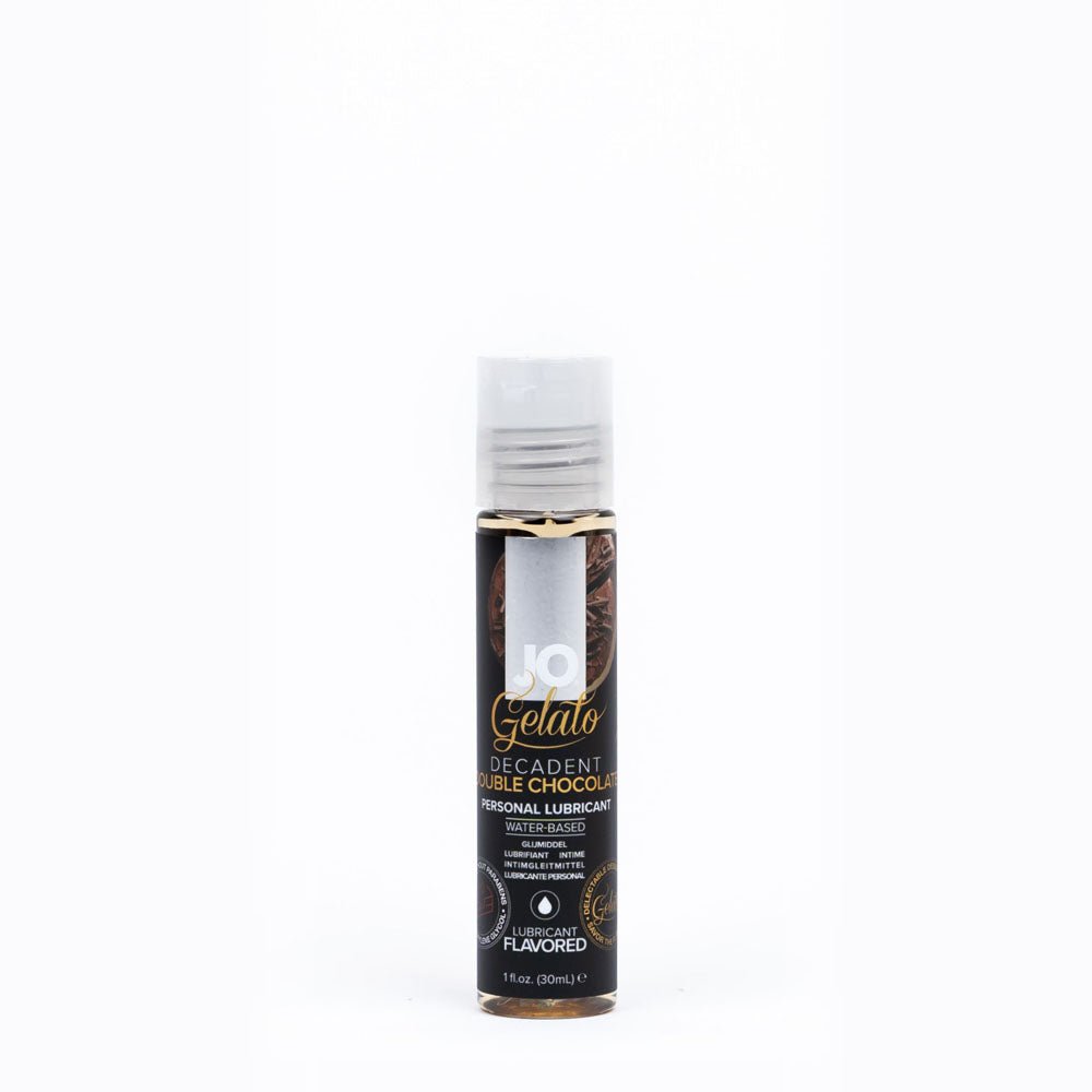 JO Gelato Decadent Double Chocolate Lubricant - 30 mL - Chocolate Flavoured Water Based Lubricant - 30 ml Bottle - Pleasure Den