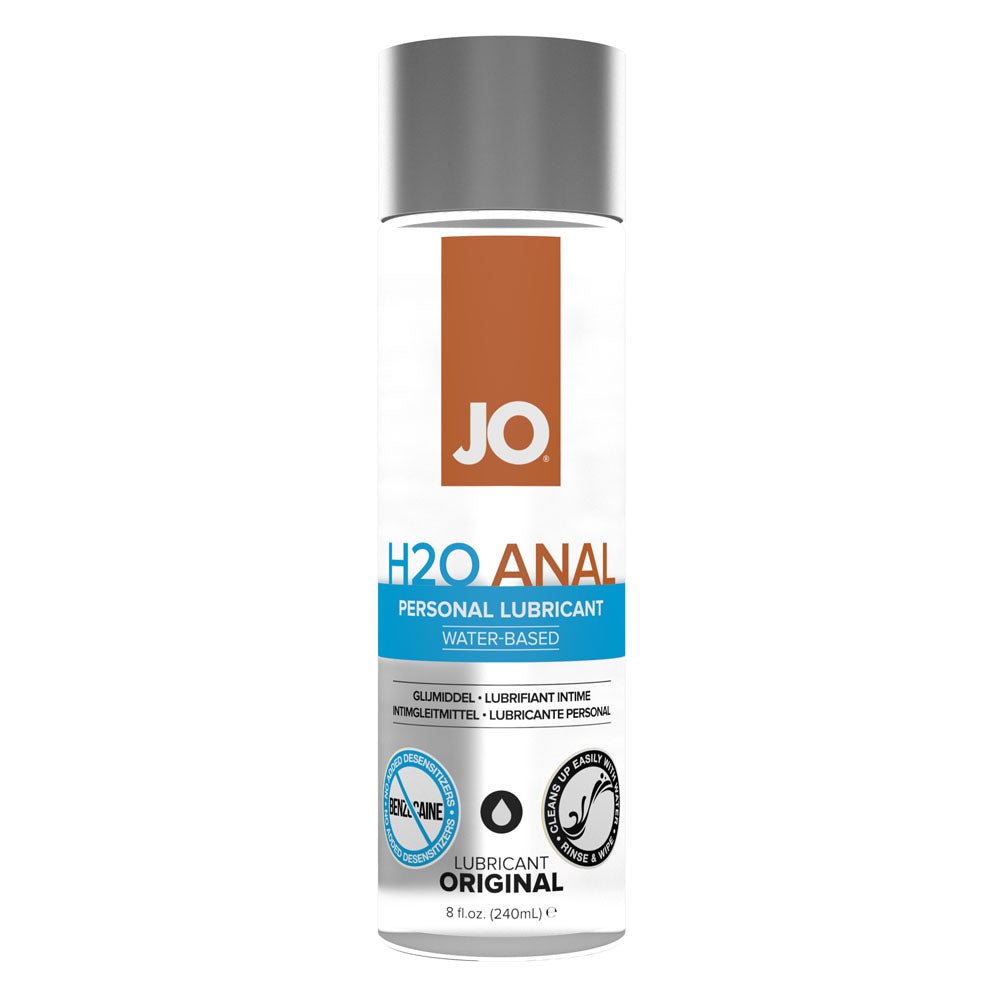 JO H2O Anal Lube - 240 mL - Water Based Anal Lubricant - 240 ml Bottle - Pleasure Den
