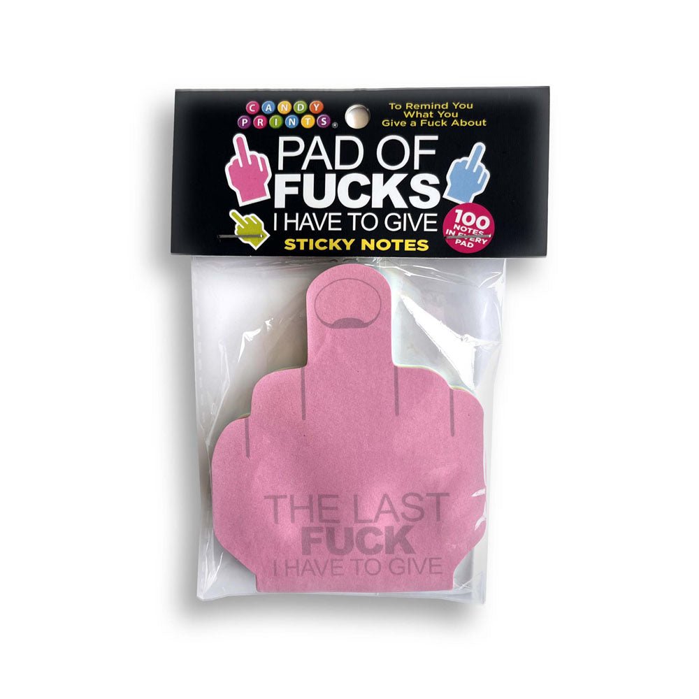 Last Fuck I Have To Give Sticky Notes - Multi Novelty Sticky Notes - 100 Pack - Pleasure Den