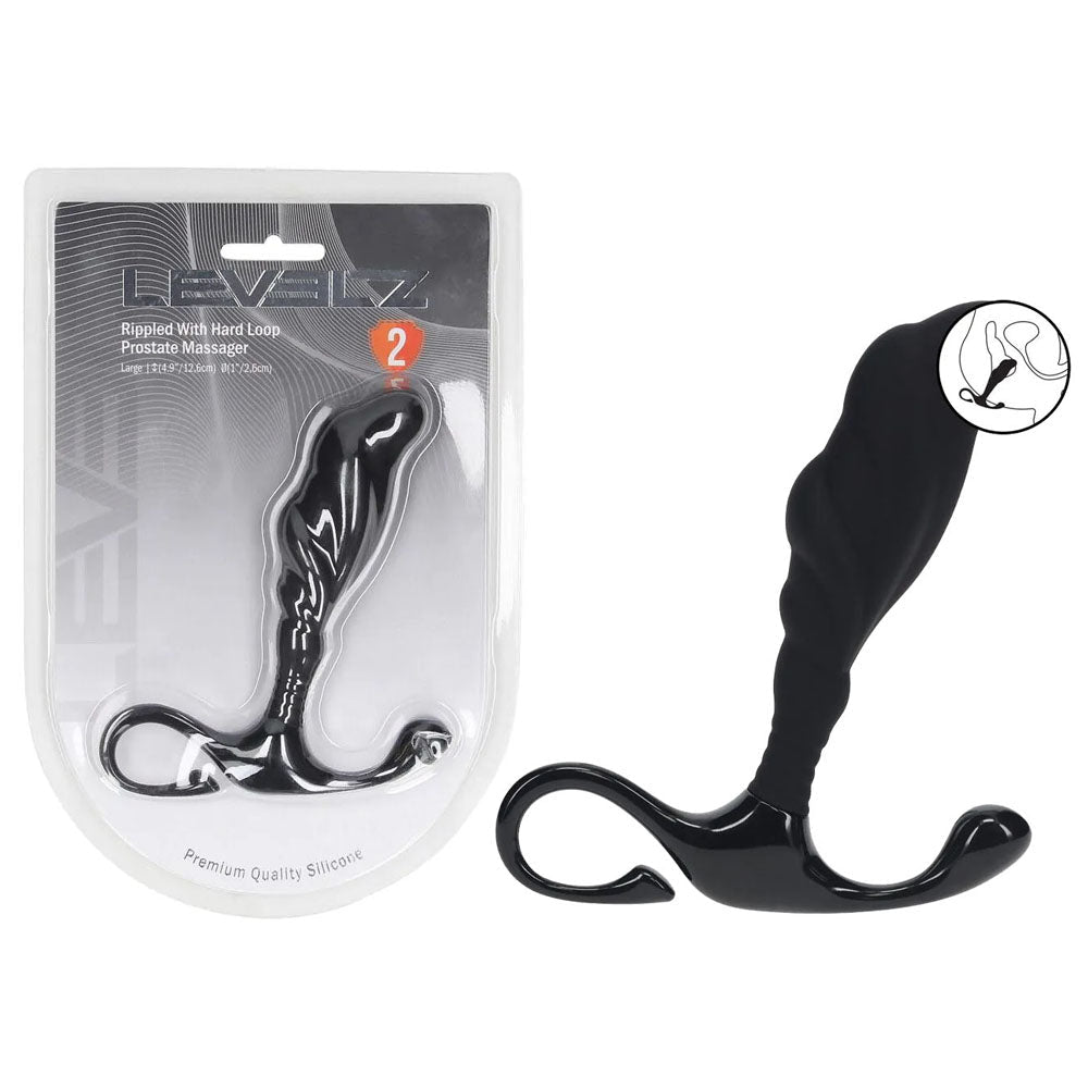 LEVELZ Rippled with Hard Loop Prostate Massager - Large - Large Prostate Massager - Pleasure Den