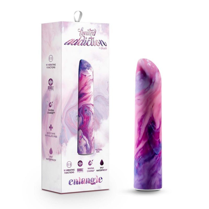 Limited Addiction Entangle - Power Vibe - Lilac 10.2 cm USB Rechargeable Bullet - Pleasure Den
