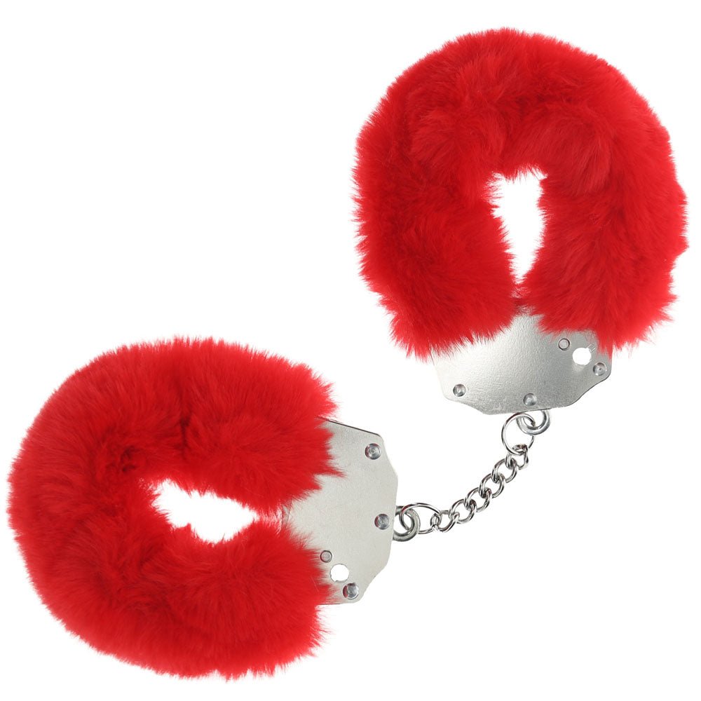 OUCH! Heavy-Duty Fluffy Cuffs - Fluffy Restraints - Pleasure Den