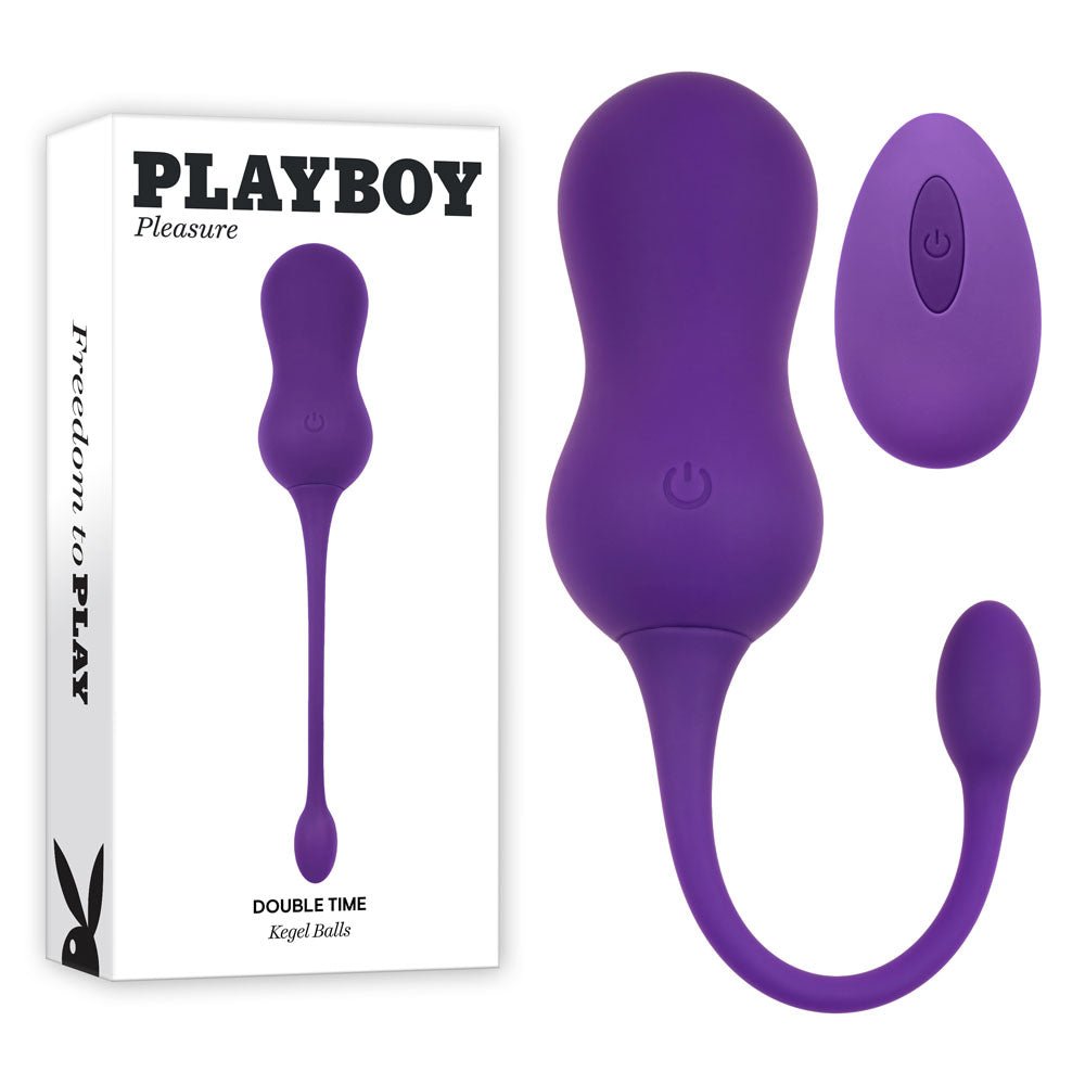 Playboy Pleasure DOUBLE TIME - USB Rechargeable Vibrating Kegel Balls - Pleasure Den