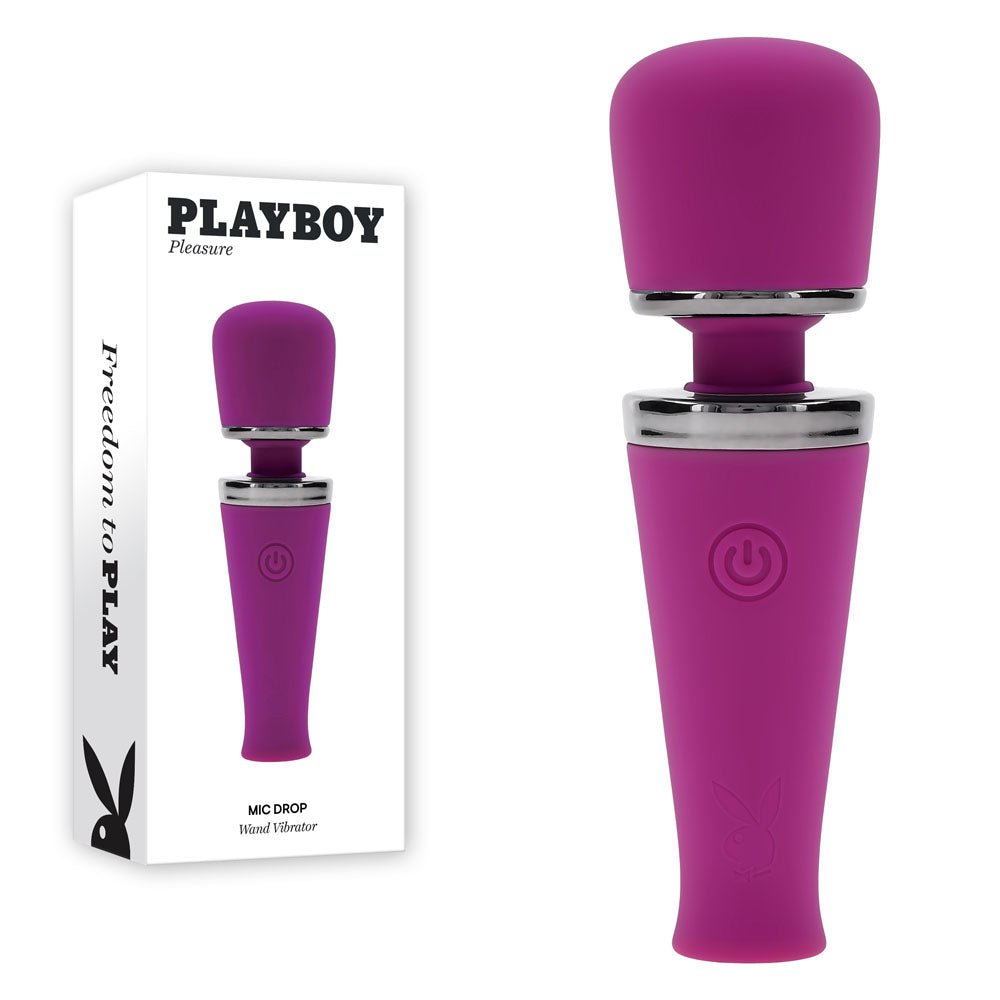 Playboy Pleasure MIC DROP - 11.4 cm USB Rechargeable Vibrating Mini Massage Wand - Pleasure Den