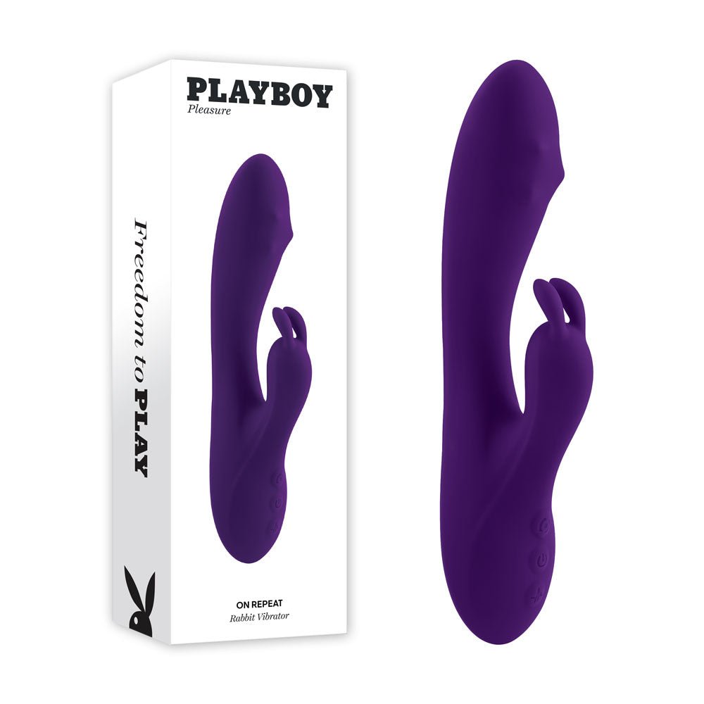 Playboy Pleasure ON REPEAT - 19.7 cm USB Rechargeable Rabbit Vibrator - Pleasure Den