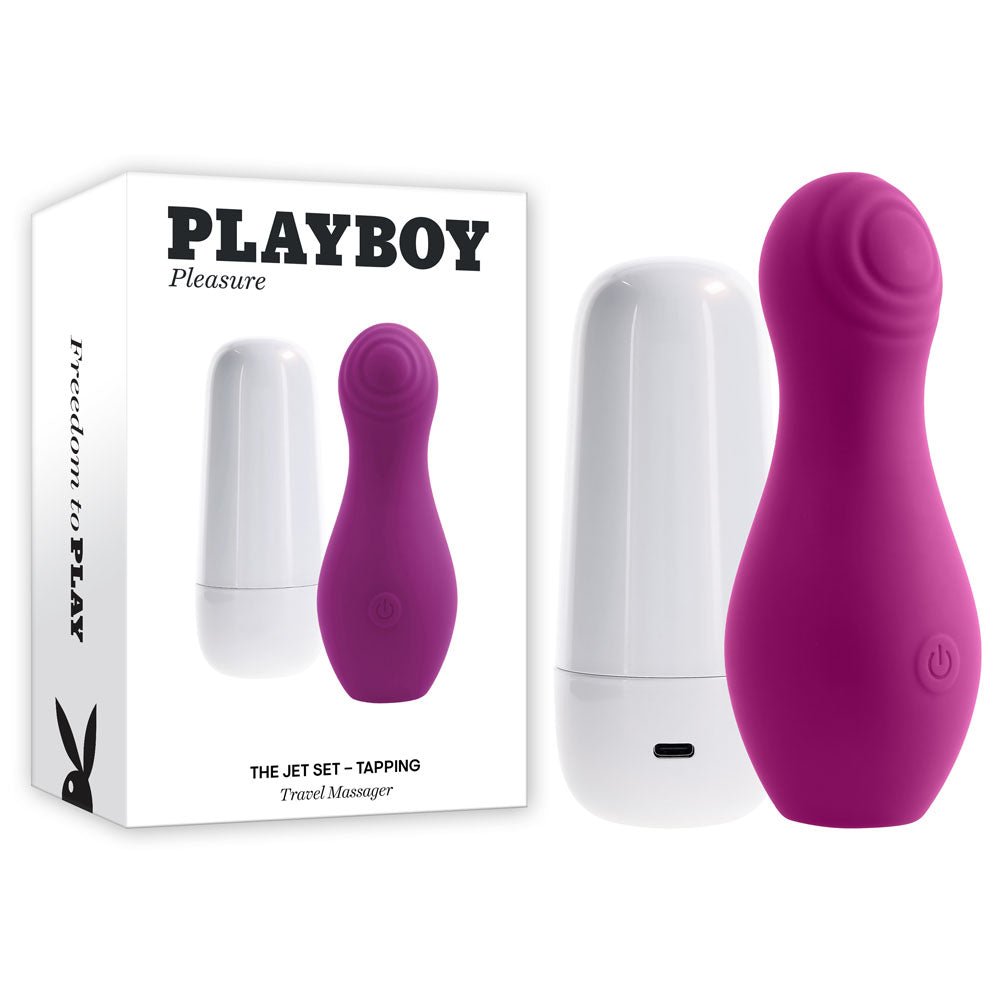 Playboy Pleasure THE JET SET - SUCKER - 10.3 cm Sucking Stimulator with Rechargeable Charging Case - Pleasure Den