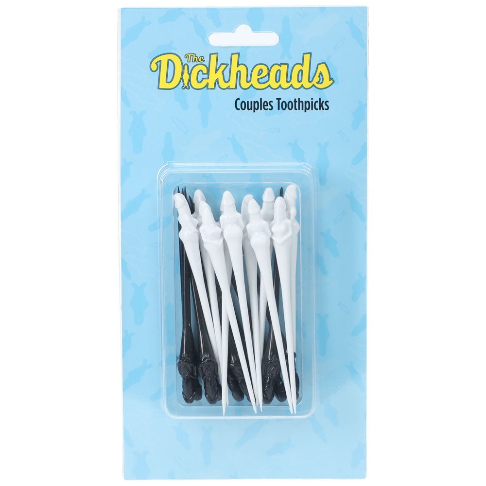 S-LINE The Dickheads - Couples Toothpicks - Black/White Novelty Toothpicks - 20 Pack - Pleasure Den