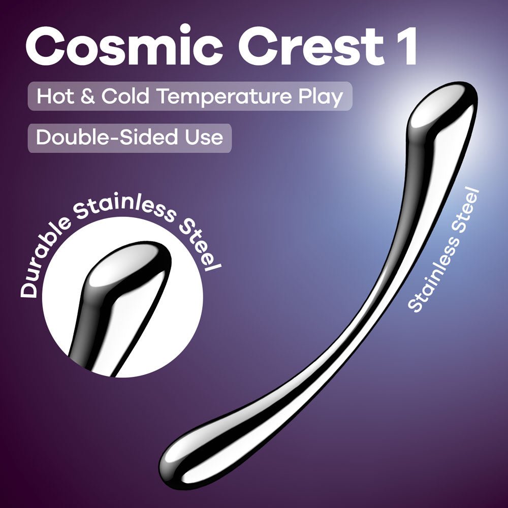 Satisfyer Cosmic Crest 1 - Steel 24 cm Dildo - Pleasure Den
