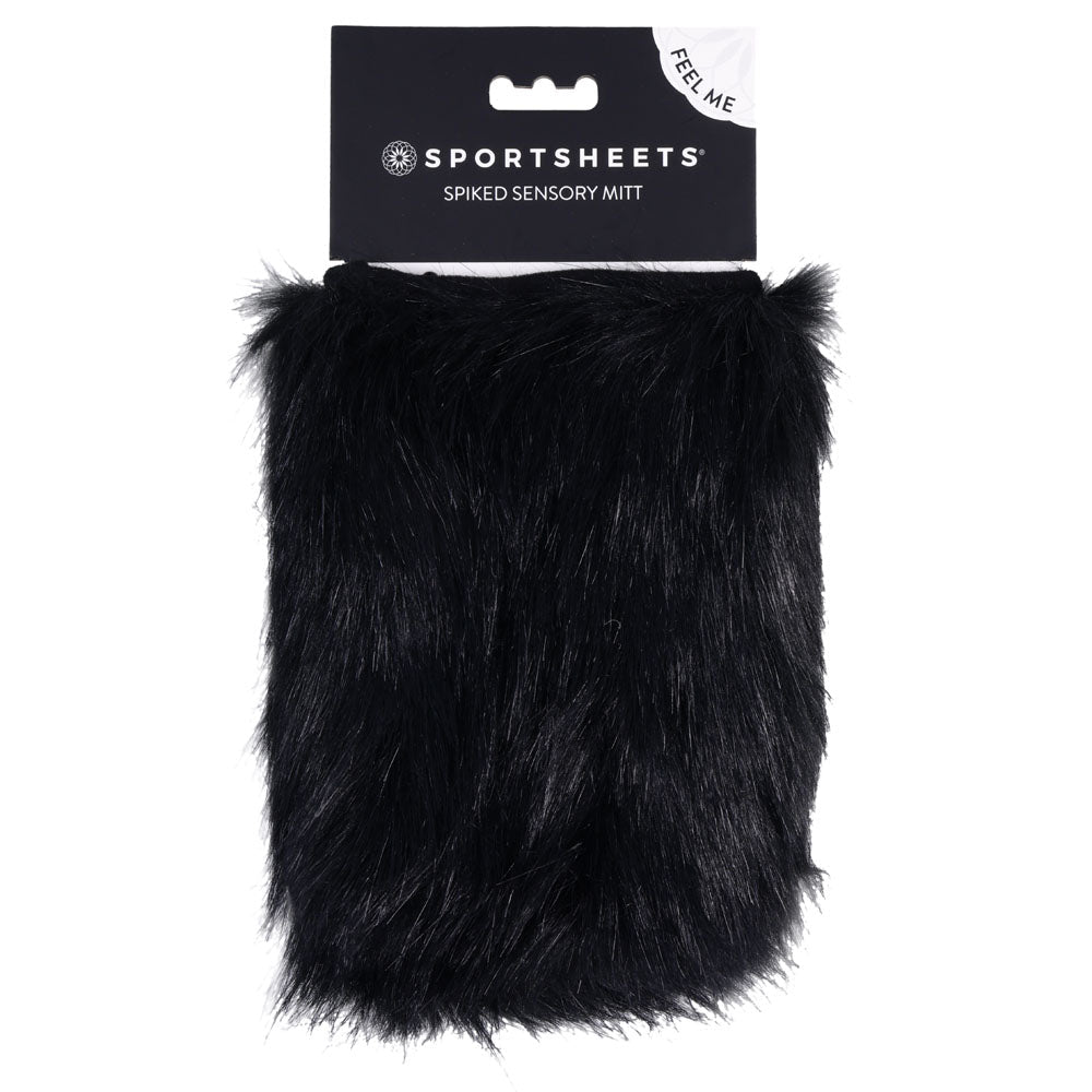 SPORTSHEETS Spiked Sensory Mitt - Furry Mitt with Spikes - Pleasure Den