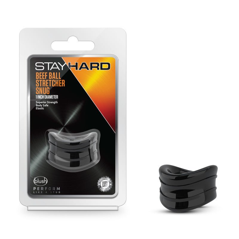 Stay Hard Beef Ball Stretcher Snug - 2.5 cm Ball Stretcher Ring - Pleasure Den