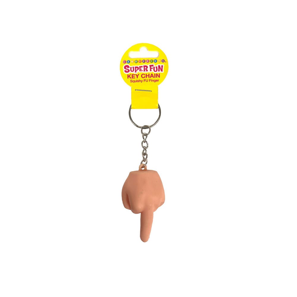 Super Fun Key Chain - Squishy FU Finger - Novelty Keychain - Pleasure Den