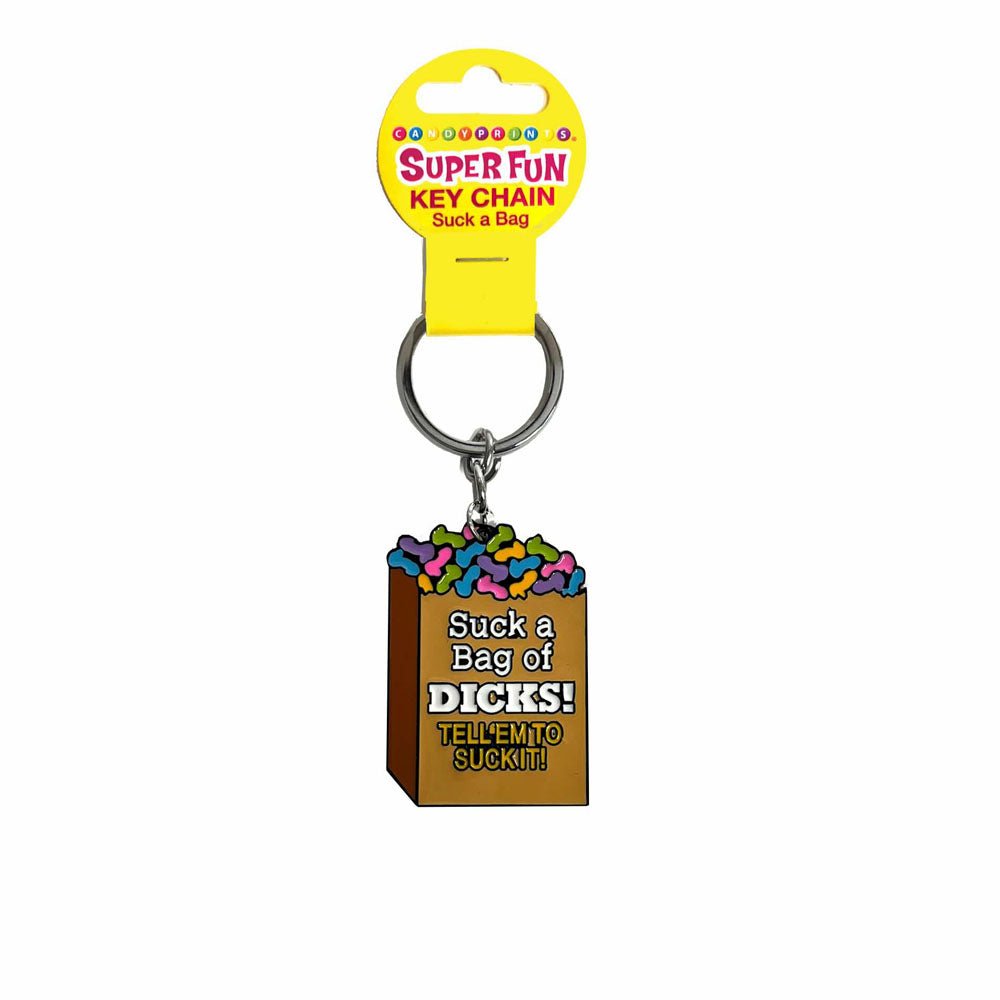 Super Fun Key Chain - Suck A Bag - Novelty Keychain - Pleasure Den