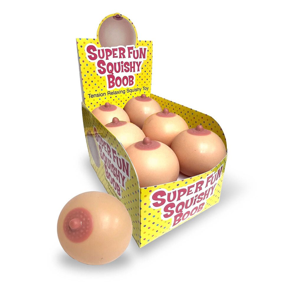 Super Fun Squishy Boobs - Counter Display - Boobie Stress Balls - Counter Display of 12 - Pleasure Den