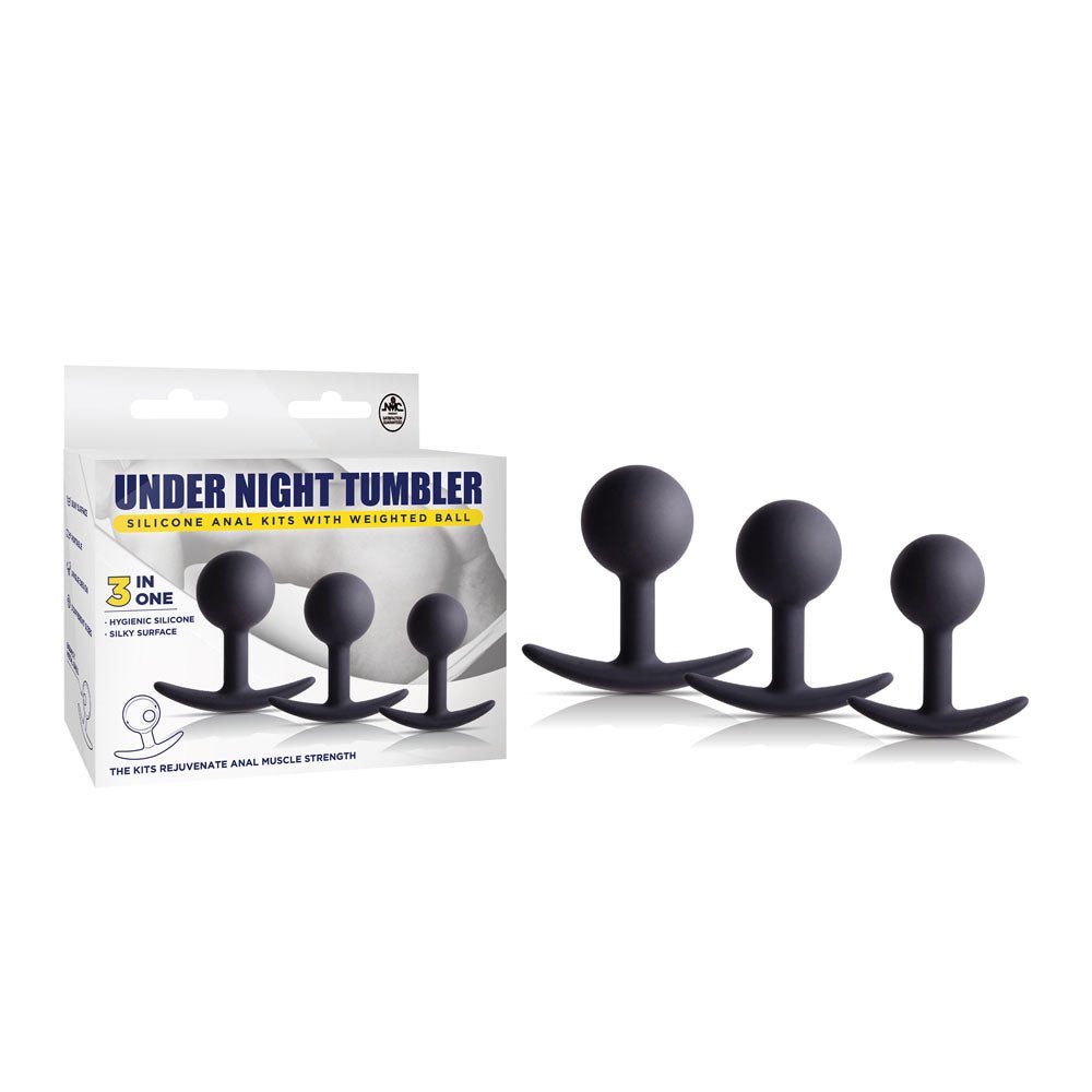 Under Night Tumbler - Butt Plugs with Weighted Balls - Set of 3 Sizes - Pleasure Den