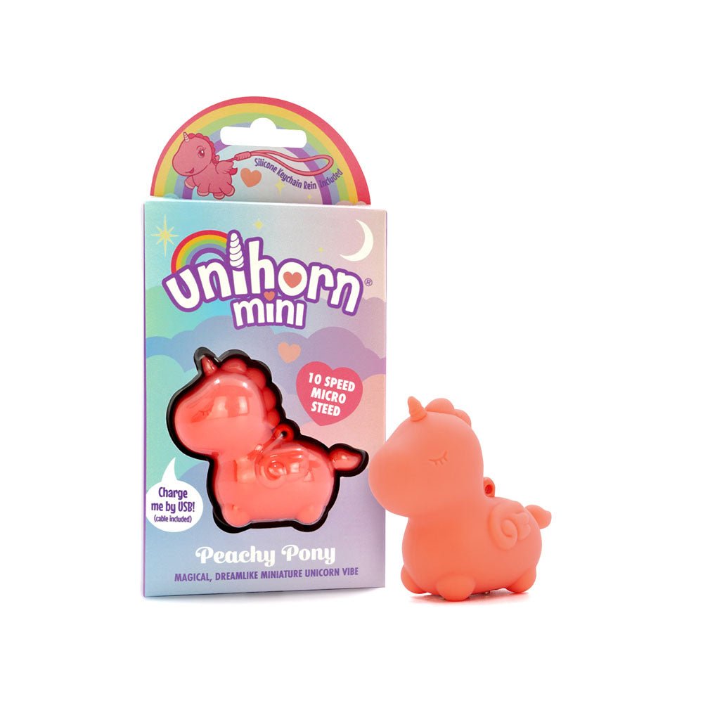 Unihorn Mini - Peachy Pony - Peach USB Rechargeable Stimulator - Pleasure Den
