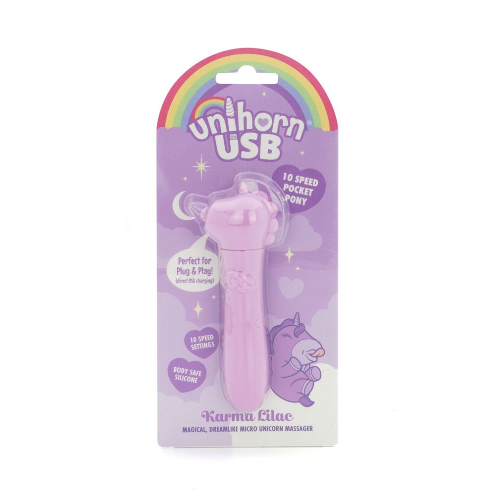 Unihorn - USB Bullet - Karma Lilac - Lilac USB Rechargeable Vibrating Bullet - Pleasure Den