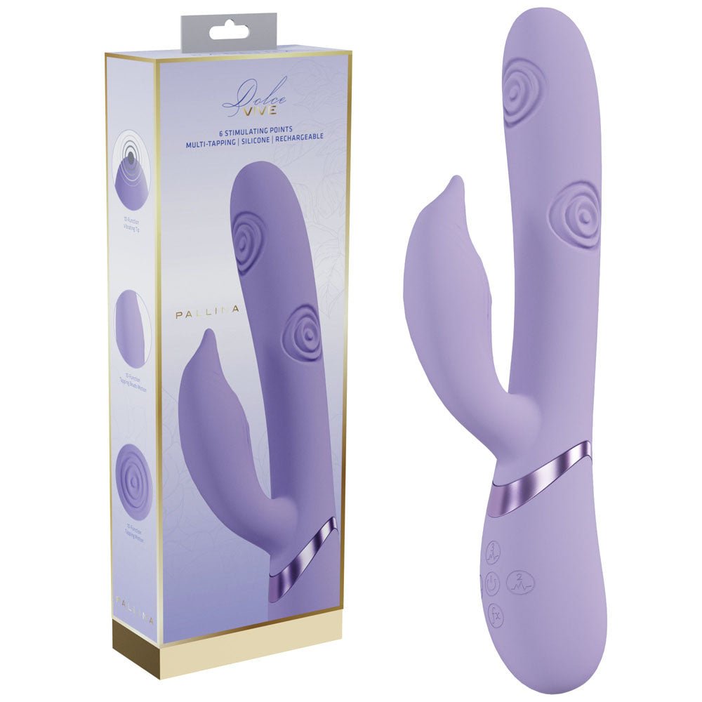 VIVE Pallina - 25 cm USB Rechargeable Tapping Rabbit Vibrator - Pleasure Den