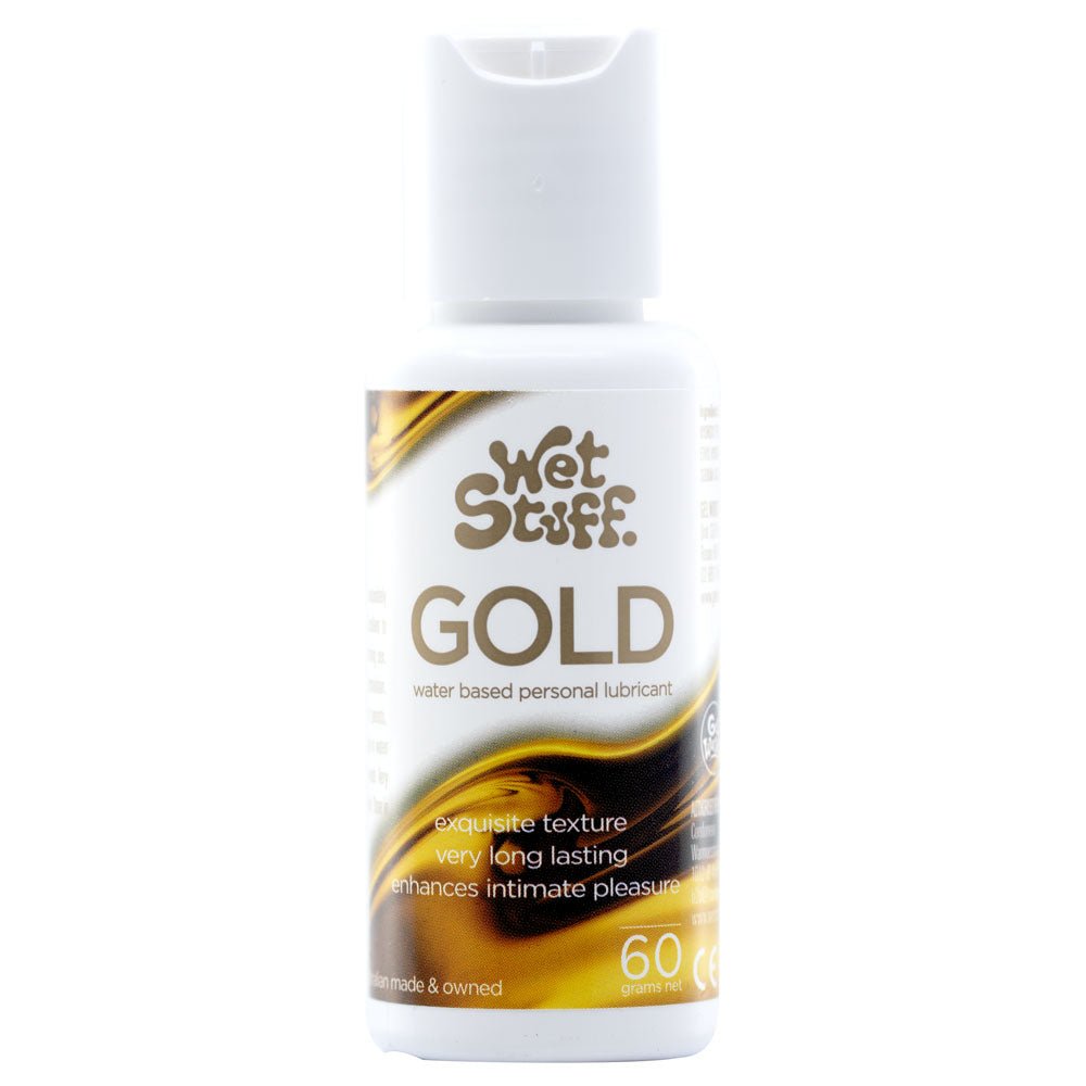 Wet Stuff Gold - 60g Bottle - Water Based Lubricant - 60 gram Bottle - Pleasure Den