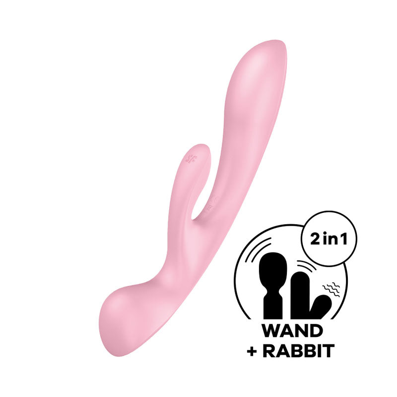 Satisfyer Triple Oh - Pink - USB Rechargeable Rabbit Vibrator