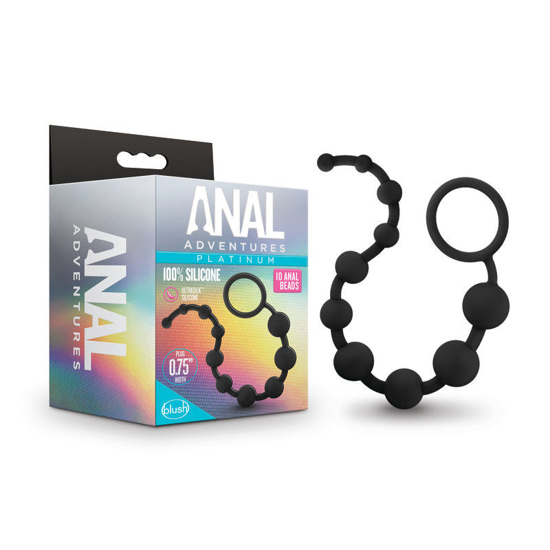 Anal Adventures Platinum 10 Anal Beads - - 31.7 cm Anal Beads