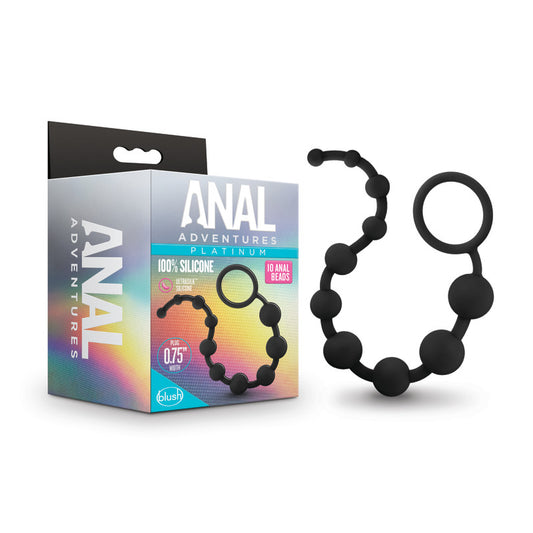 Anal Adventures Platinum 10 Anal Beads -  -  31.7 cm Anal Beads