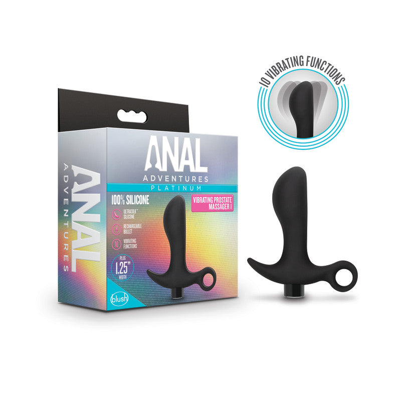 Anal Adventures Platinum Vibrating Prostate Massager 01 - 10.8 cm USB Rechargeable Prostate Massager
