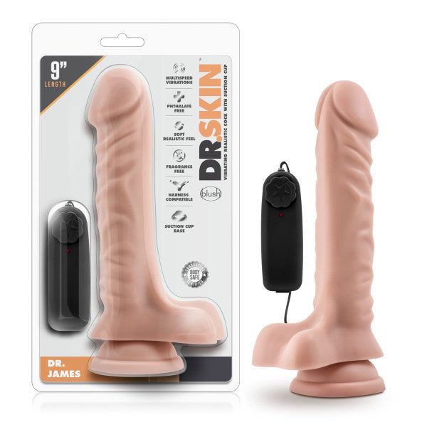 Dr. Skin Dr. James - 22.9 cm (9'') Vibrating Dong