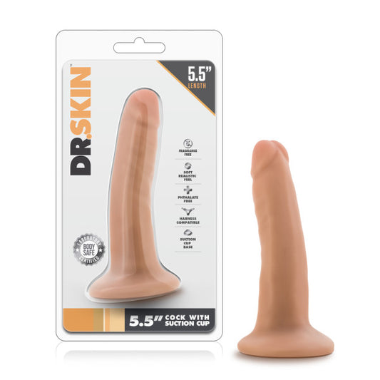 Dr. Skin 5.5'' Cock with Suction Cup -  14 cm (5.5'') Dong