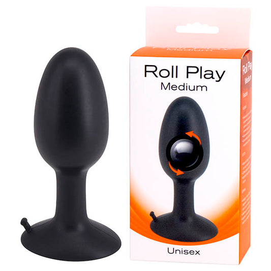 Roll Play -  Medium 10 cm Butt Plug with Internal Ball