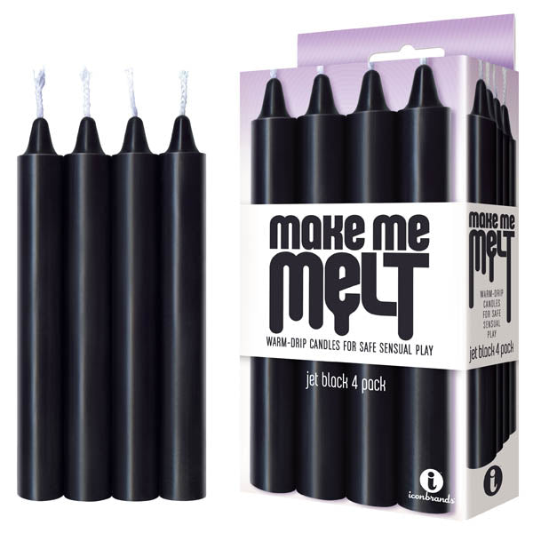 Make Me Melt Drip Candles - - Jet Drip Candles - 4 Pack