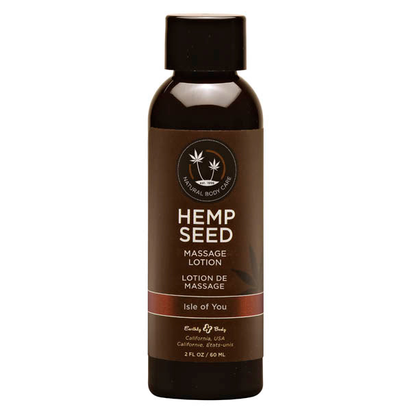 Hemp Seed Massage Lotion - Isle Of You (Coconut Water, Citrus & Vanilla) Scented - 59 ml Bottle