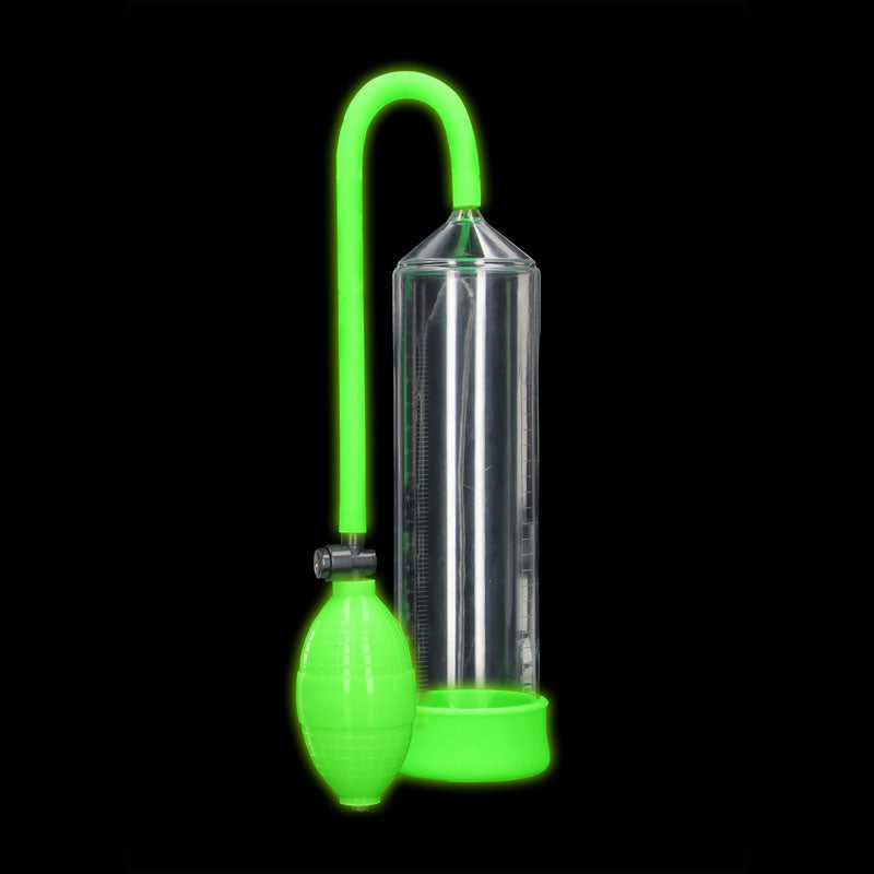 OUCH! Glow In The Dark Classic Penis Pump - Clear/ Penis Pump