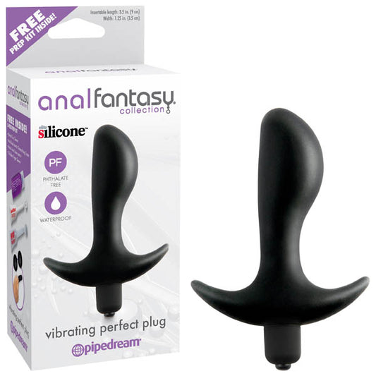 Anal Fantasy Collection Vibrating Perfect Plug -  9 cm (3.5'') Vibrating Butt Plug